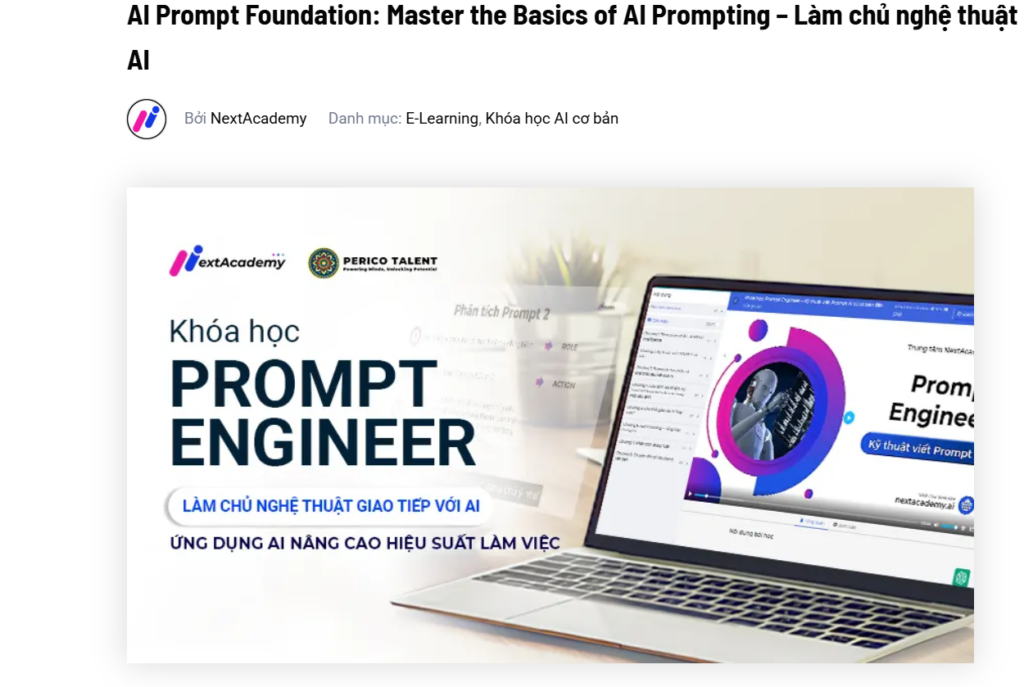 Khóa học AI Prompt Engineer - NextAcademy